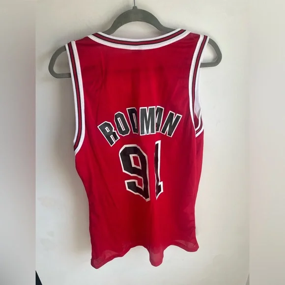 Vintage 90s Chicago Bulls Dennis Rodman Jersey Men’s L/XL -C - Picture 3 of 5